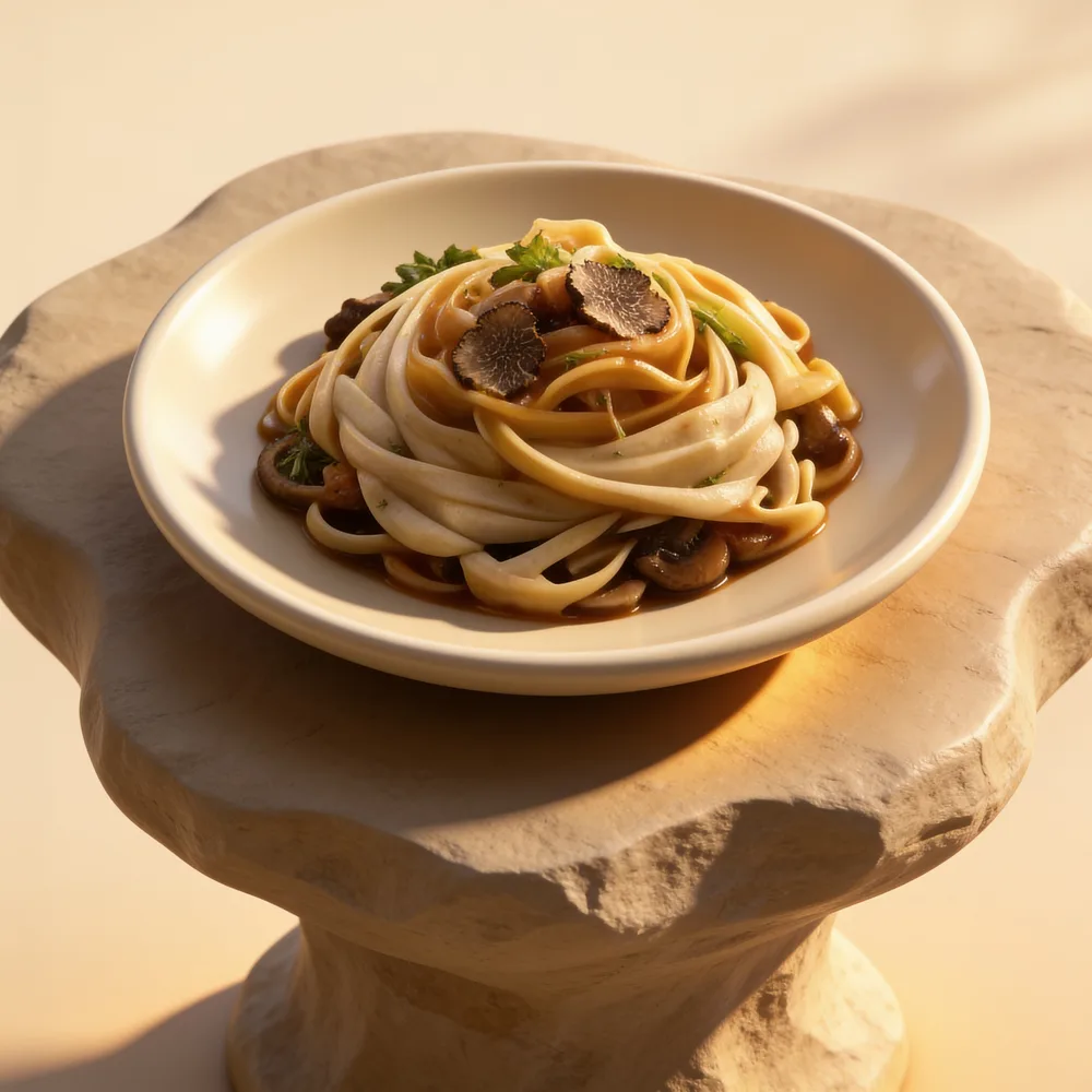 Tagliatelle ai funghi e tartufo