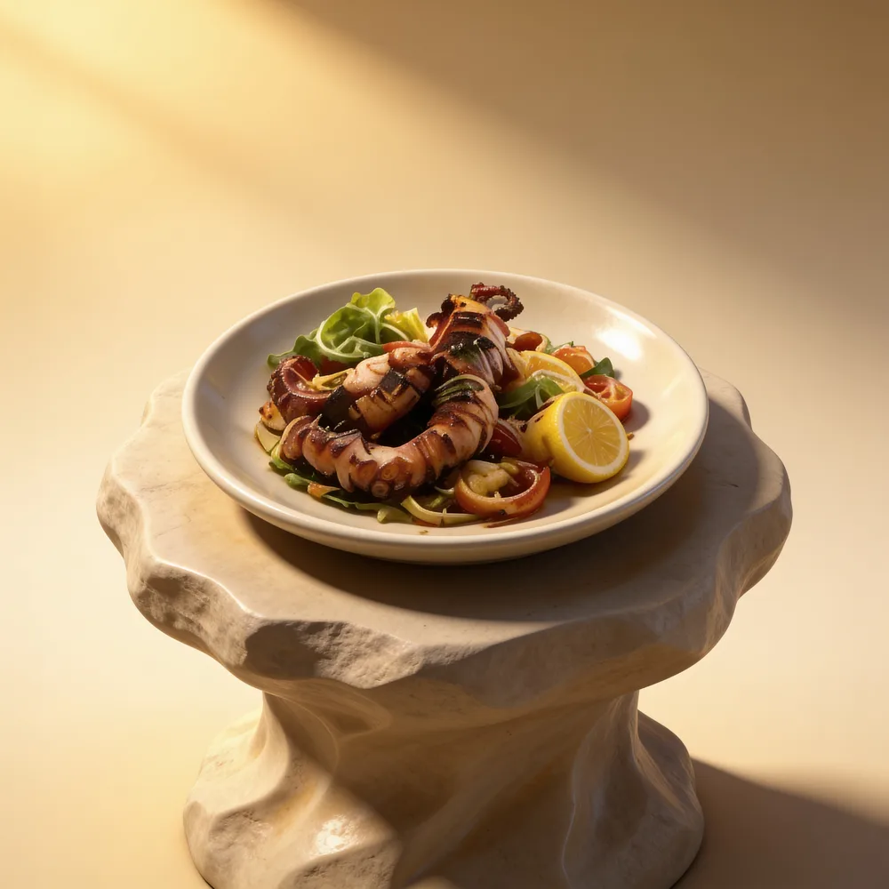 Polpo alla griglia con limone