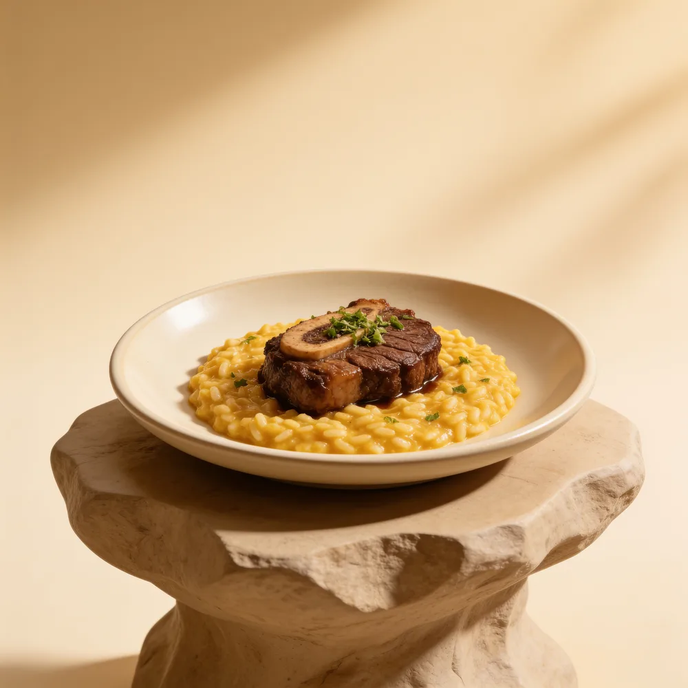 Risotto allo zafferano con ossobuco